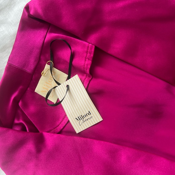 100% silk pyjama set pink/fuschia - Picture 6 of 10